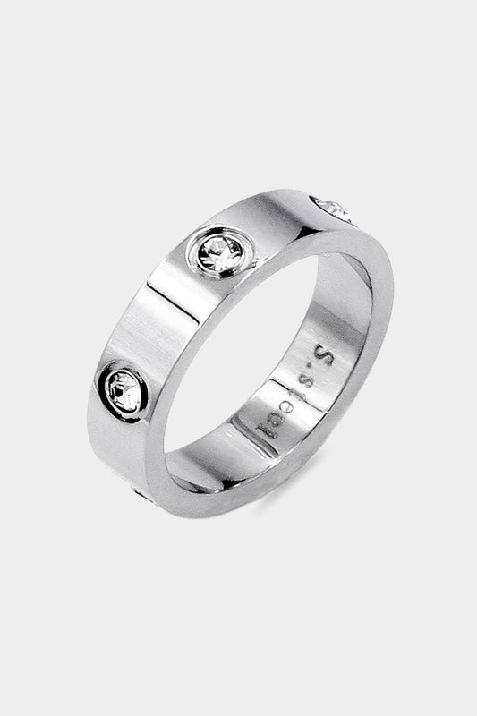 LOVE Cz Ring- Silver